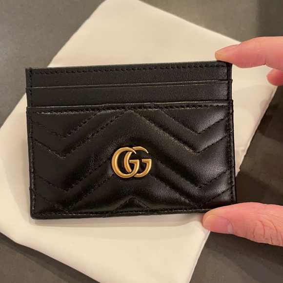 authentic gucci classic black card holder - Picture 1 of 2
